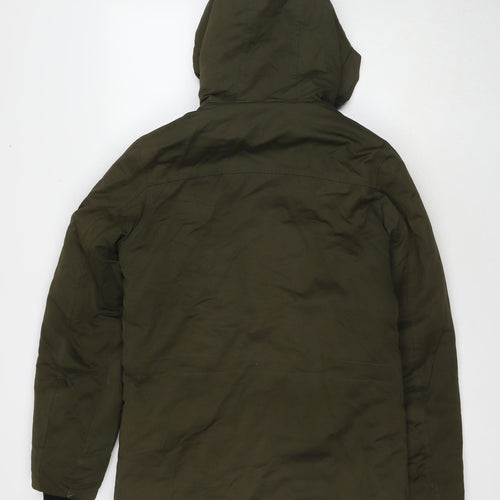 NEXT Mens Green Parka Jacket Size XS Zip