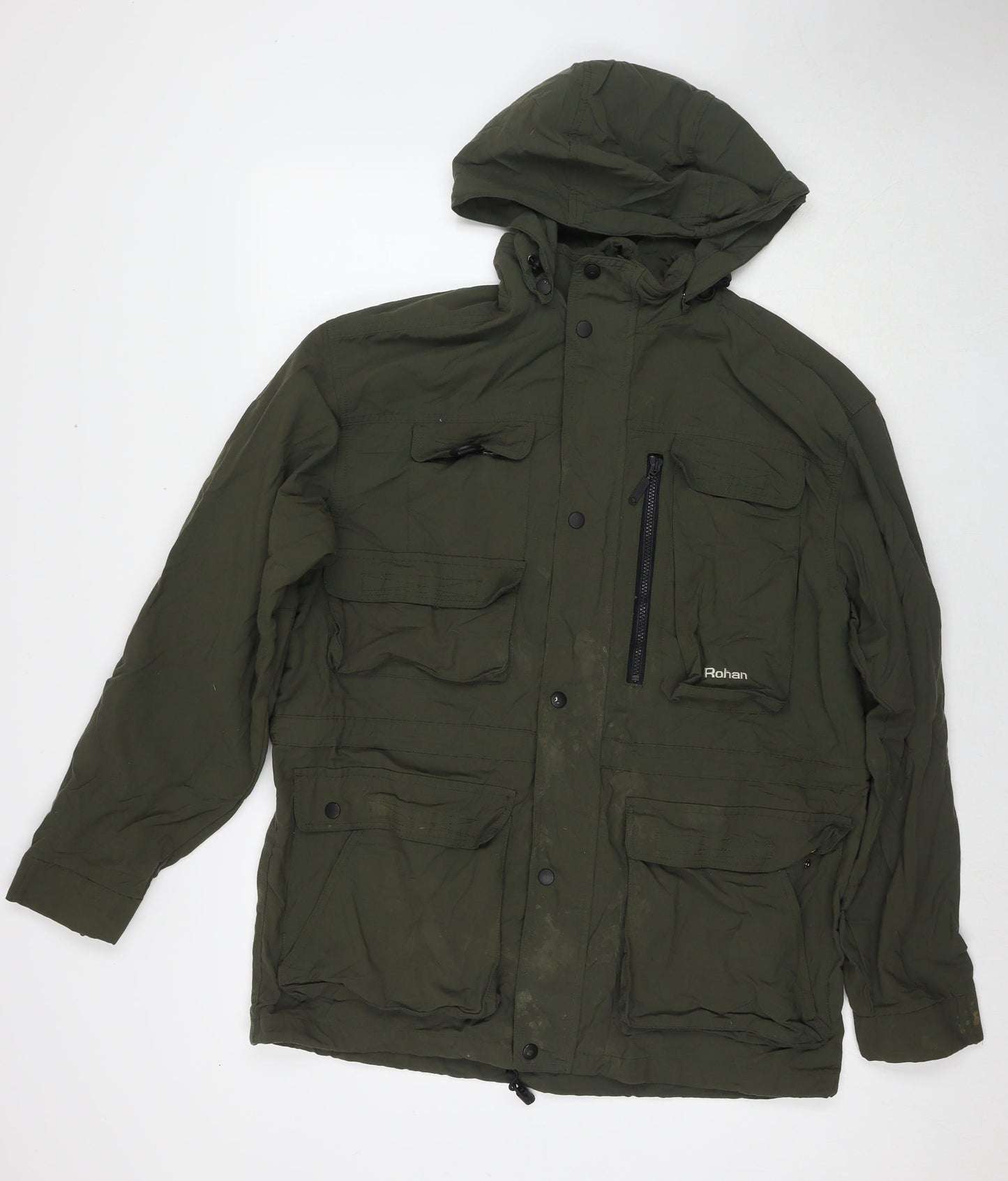 Rohan Mens Green Parka Jacket Size M Zip