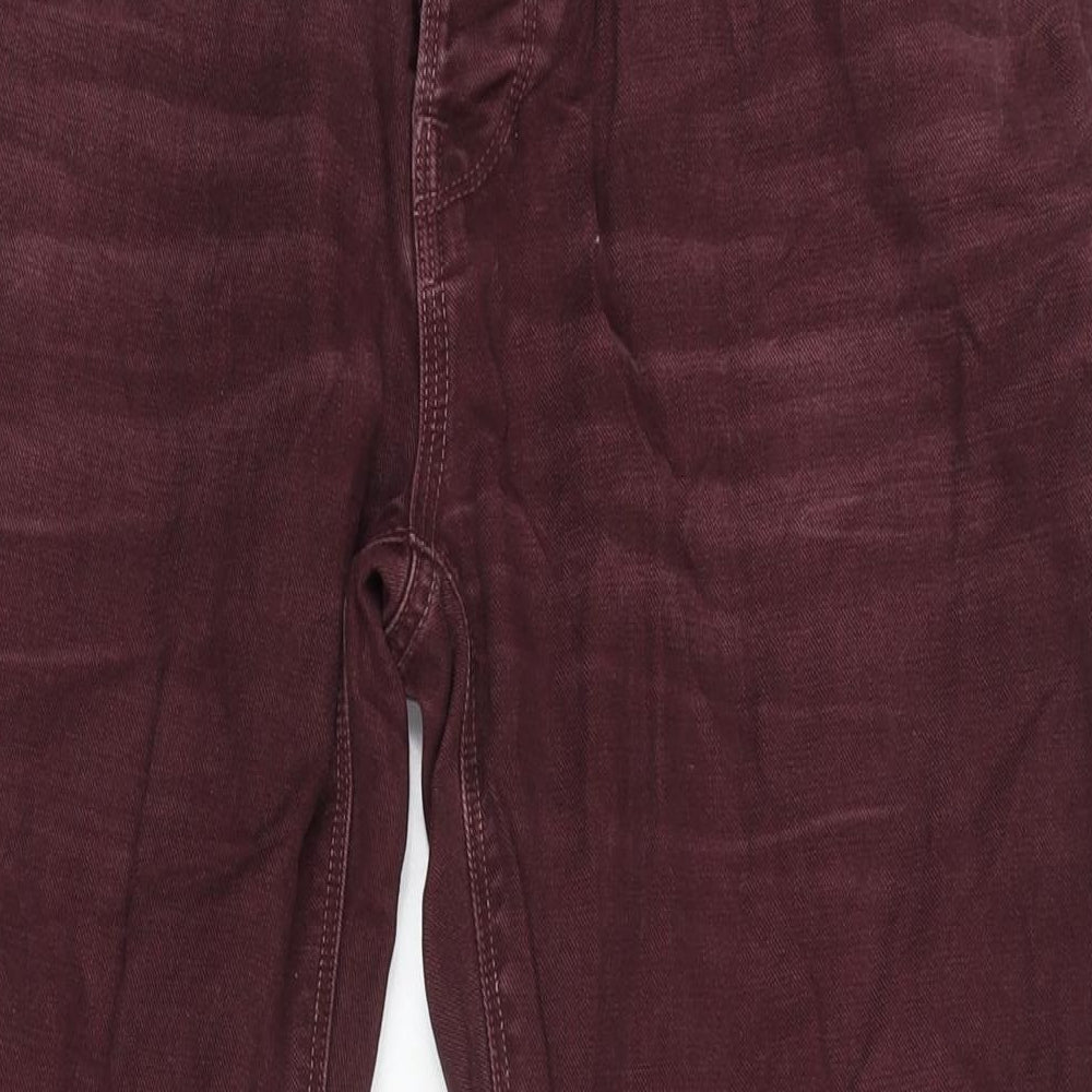 NEXT Mens Purple Cotton Straight Jeans Size 38 in L32 in Regular Zip