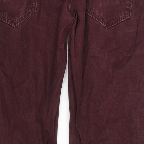 NEXT Mens Purple Cotton Straight Jeans Size 38 in L32 in Regular Zip