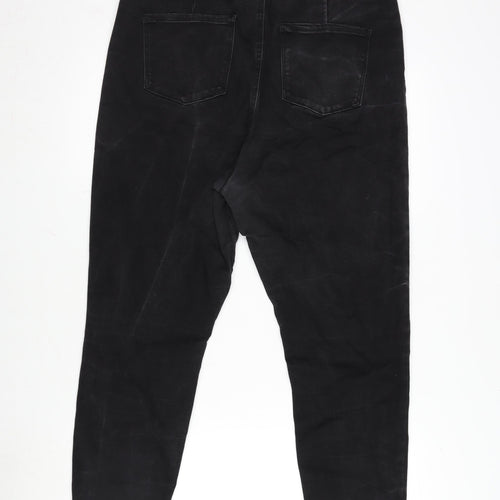 Denim & Co. Womens Grey Cotton Blend Tapered Jeans Size 18 L26 in Regular Tie