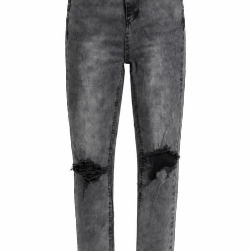 Fashion Victim Womens Grey Cotton Blend Tapered Jeans Size 27 in L32 in Regular Zip