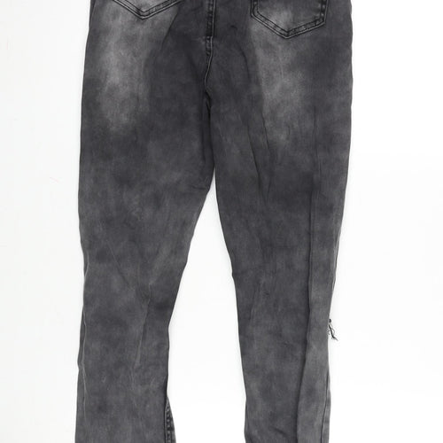 Fashion Victim Womens Grey Cotton Blend Tapered Jeans Size 27 in L32 in Regular Zip
