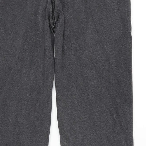 Marks and Spencer Womens Grey Cotton Blend Straight Jeans Size 8 L30 in Regular Zip - Gemstone Detail