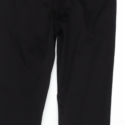 Marks and Spencer Womens Black Cotton Blend Skinny Jeans Size 10 L28.5 in Regular Zip