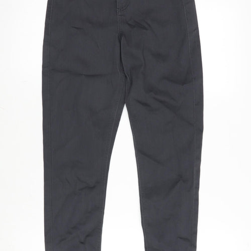 Marks and Spencer Womens Grey Cotton Blend Skinny Jeans Size 8 L29 in Regular Zip