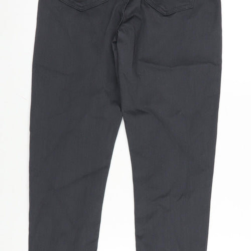 Marks and Spencer Womens Grey Cotton Blend Skinny Jeans Size 8 L29 in Regular Zip