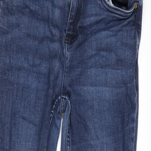 NEXT Womens Blue Cotton Blend Skinny Jeans Size 12 L27 in Regular Zip