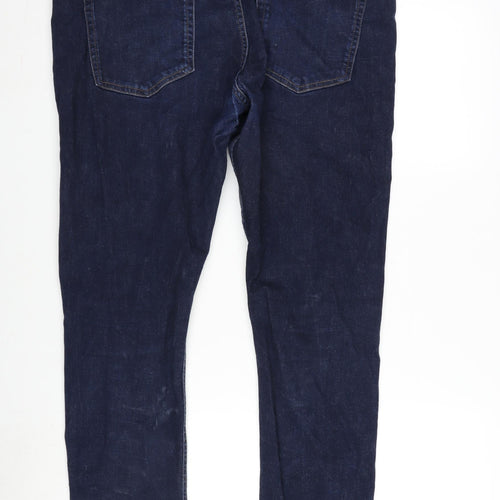 NEXT Mens Blue Cotton Blend Skinny Jeans Size 38 in L29 in Regular Zip