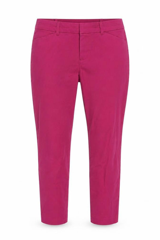 Front view of Gap women’s purple cotton blend cropped jeans, size UK 40, in, 25-inch leg slim zip