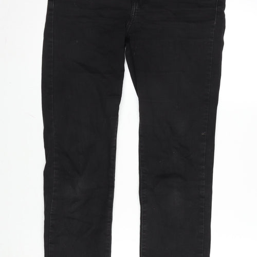 Levi's Womens Grey Cotton Blend Straight Jeans Size 30 in L29 in Slim Zip