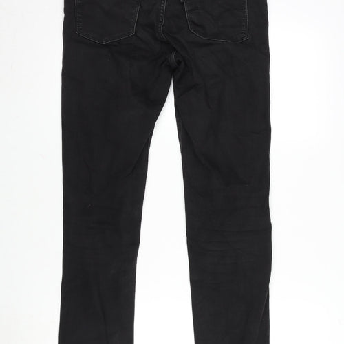 Levi's Womens Grey Cotton Blend Straight Jeans Size 30 in L29 in Slim Zip