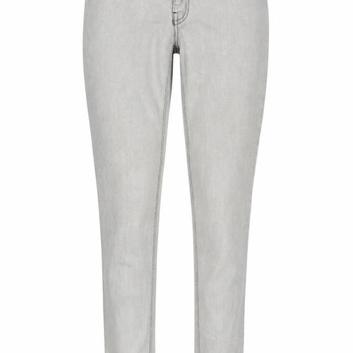 Tipster Womens Grey Cotton Blend Tapered Jeans Size 12 L33 in Regular Zip - Zip Detail To Bottom Leg.