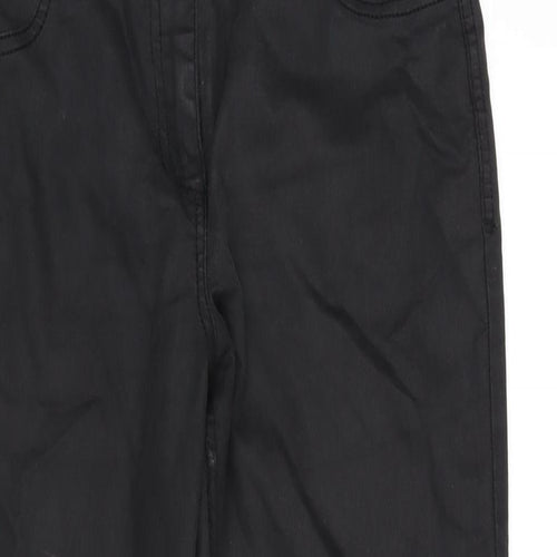 Wallis Womens Grey Cotton Blend Straight Jeans Size 12 L26 in Regular Zip