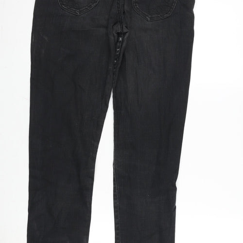 La Radoute Womens Grey Cotton Blend Tapered Jeans Size 30 in L31 in Regular Zip