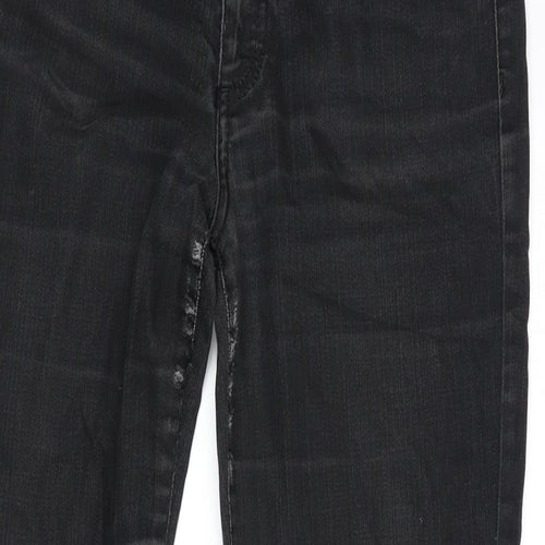 La Radoute Womens Grey Cotton Blend Tapered Jeans Size 30 in L31 in Regular Zip