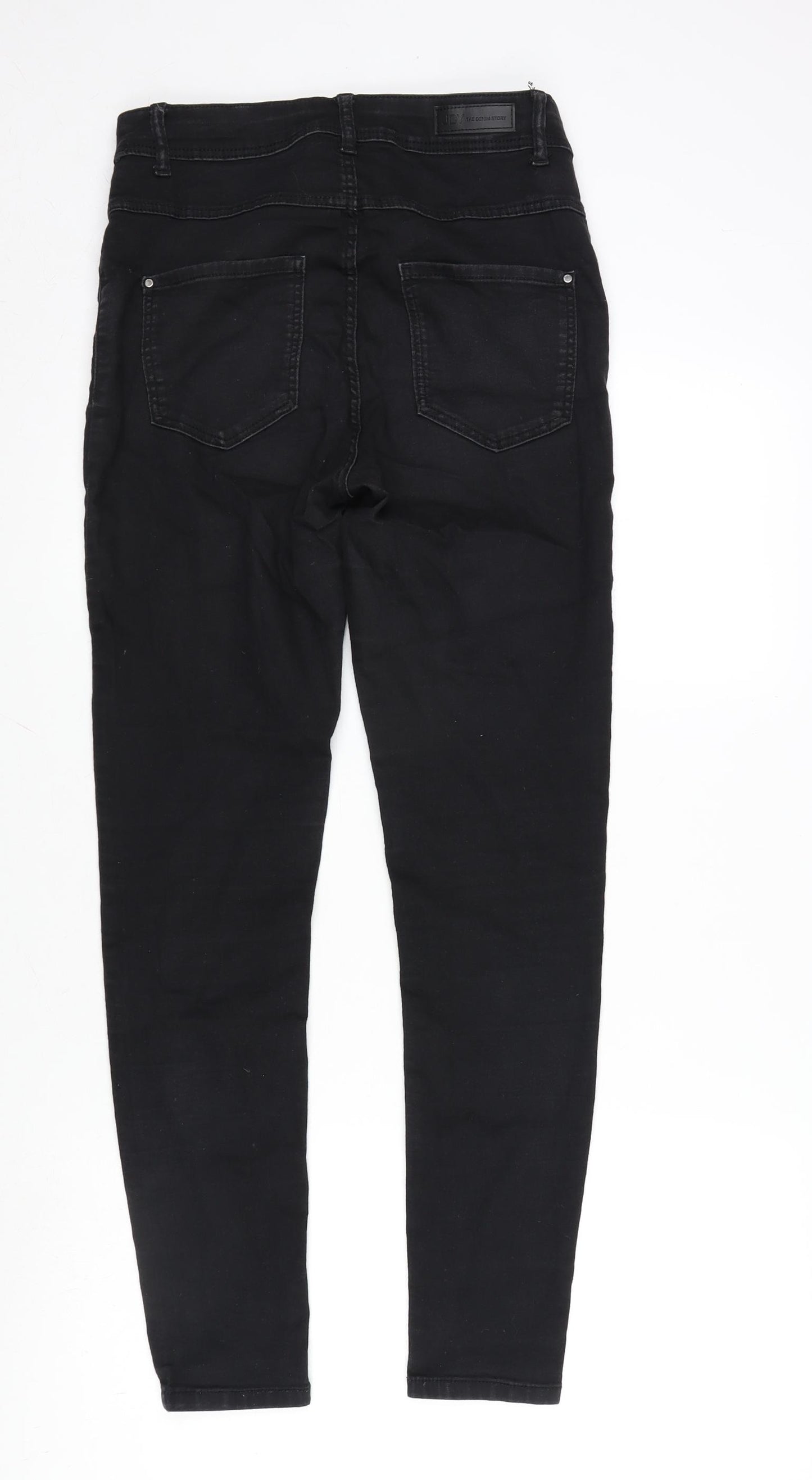 JDY Womens Black Cotton Blend Tapered Jeans Size 30 in L34 in Regular Zip