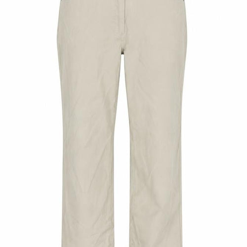 Mona Womens Beige Cotton Trousers Size 38 in L27.5 in Regular Zip