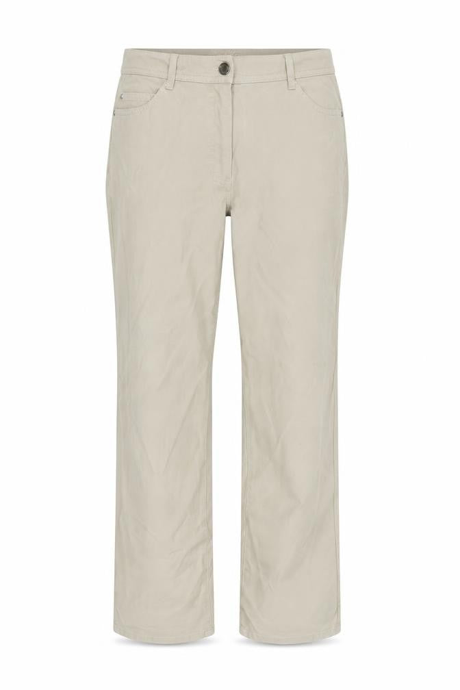 Mona Womens Beige Cotton Trousers Size 38 in L27.5 in Regular Zip