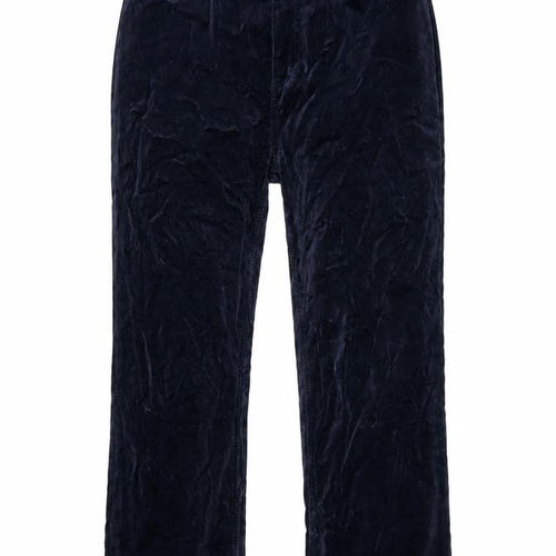Marks and Spencer Womens Blue Cotton Blend Trousers Size 10 L22.5 in Regular Zip