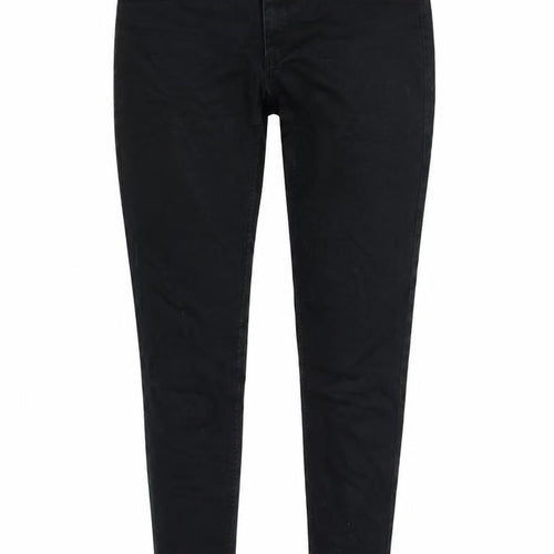 H&M Womens Black Cotton Blend Tapered Jeans Size 12 L30 in Regular Zip