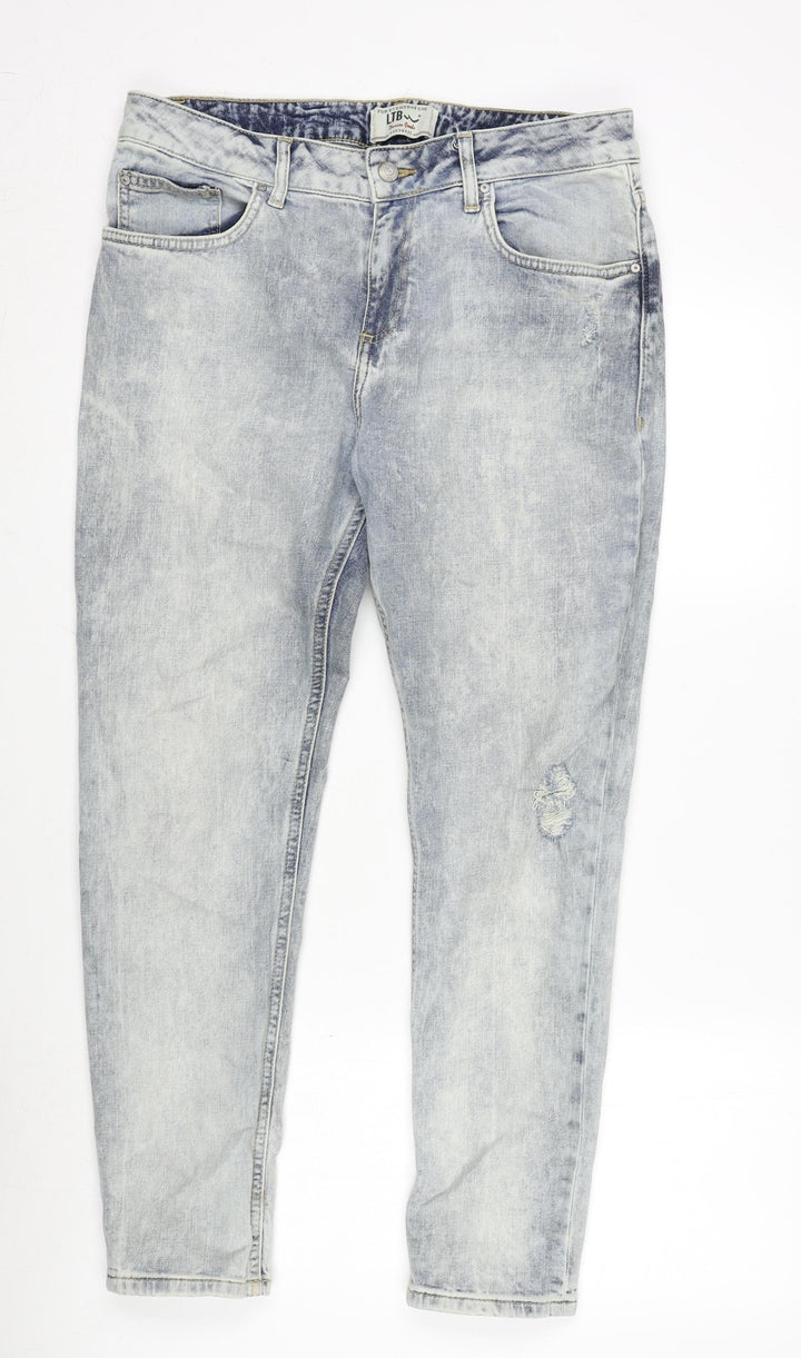 LTB Mens Blue Cotton Blend Straight Jeans Size 34 in L27 in Regular Zip