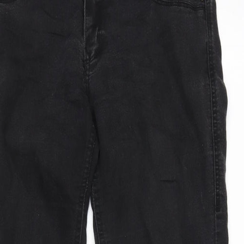 Denim & Co. Womens Grey Cotton Blend Skinny Jeans Size 8 L30.5 in Regular Zip