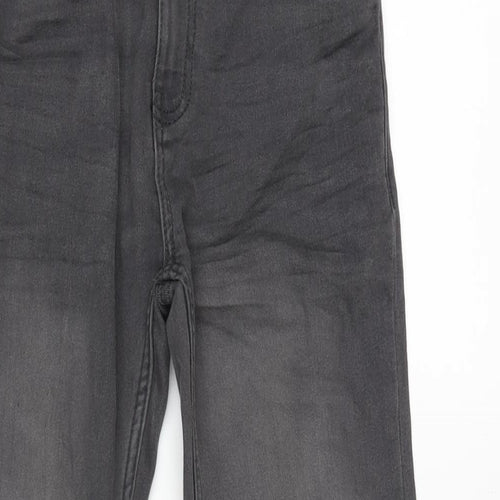NEXT Boys Grey Cotton Straight Jeans Size 12 Years L25 in Regular Zip