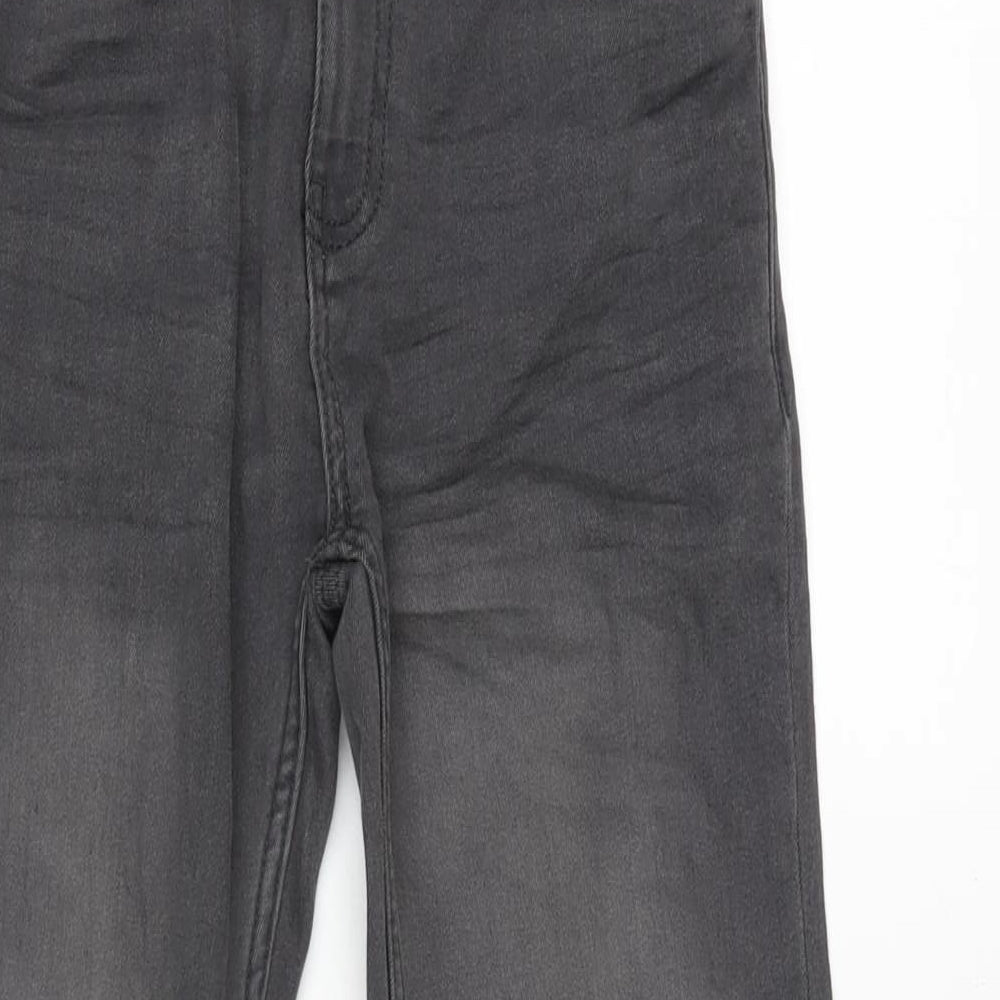 NEXT Boys Grey Cotton Straight Jeans Size 12 Years L25 in Regular Zip