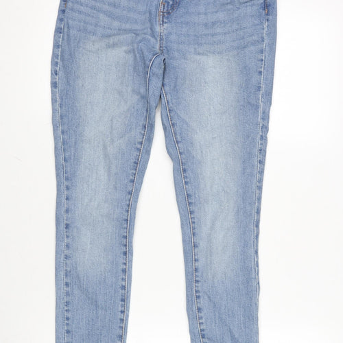 George Womens Blue Cotton Blend Skinny Jeans Size 10 L29 in Regular Zip