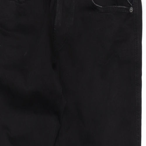 Replay Mens Black Polyester Straight Jeans Size 34 in L31 in Regular Zip