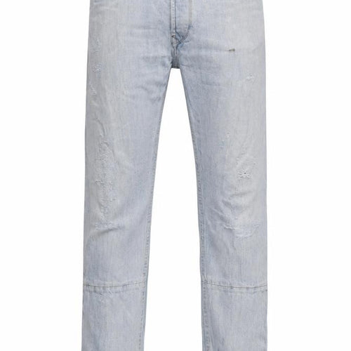 Lee Mens Blue Cotton Straight Jeans Size 34 in L31 in Regular Zip