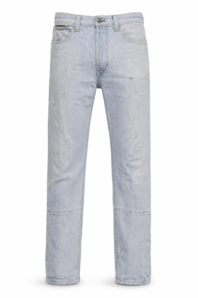 Lee Mens Blue Cotton Straight Jeans Size 34 in L31 in Regular Zip