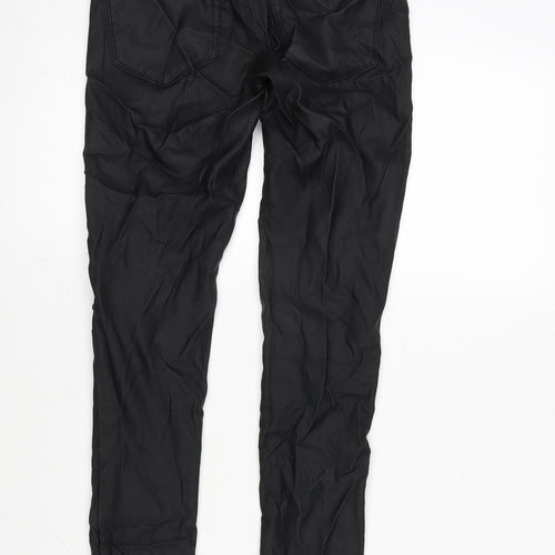 Only Womens Black Polyester Blend Trousers Size S L28 in Regular Zip