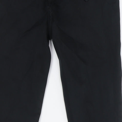F&F Womens Black Herringbone Cotton Skinny Jeans Size 16 L28 in Regular Button