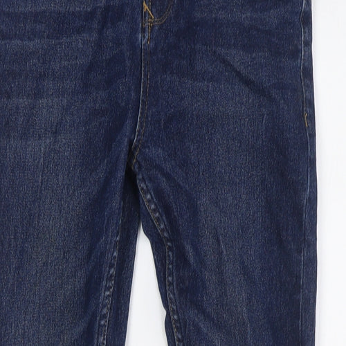 Matalan Boys Blue Houndstooth Cotton Skinny Jeans Size 11 Years L26 in Slim Button