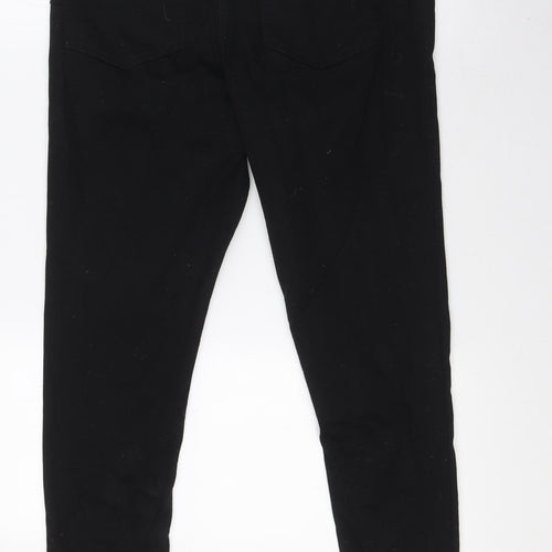 New Look Womens Black Herringbone Cotton Jegging Jeans Size 14 L29 in Regular