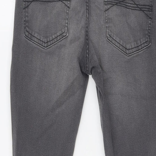 NEXT Girls Grey Cotton Skinny Jeans Size 15 Years L28 in Regular Button