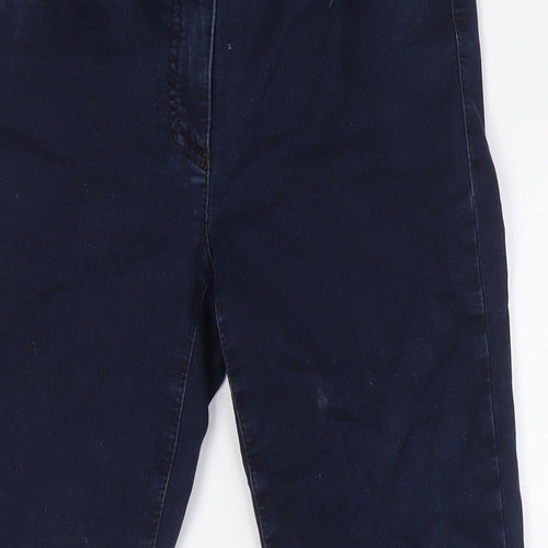 Gerry Weber Womens Blue Cotton Straight Jeans Size 8 L26 in Regular Button