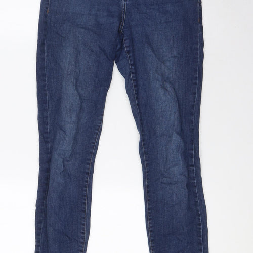 NEXT Womens Blue Cotton Skinny Jeans Size 8 L30 in Slim Button
