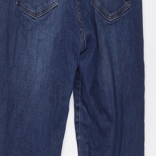 NEXT Womens Blue Cotton Skinny Jeans Size 8 L30 in Slim Button