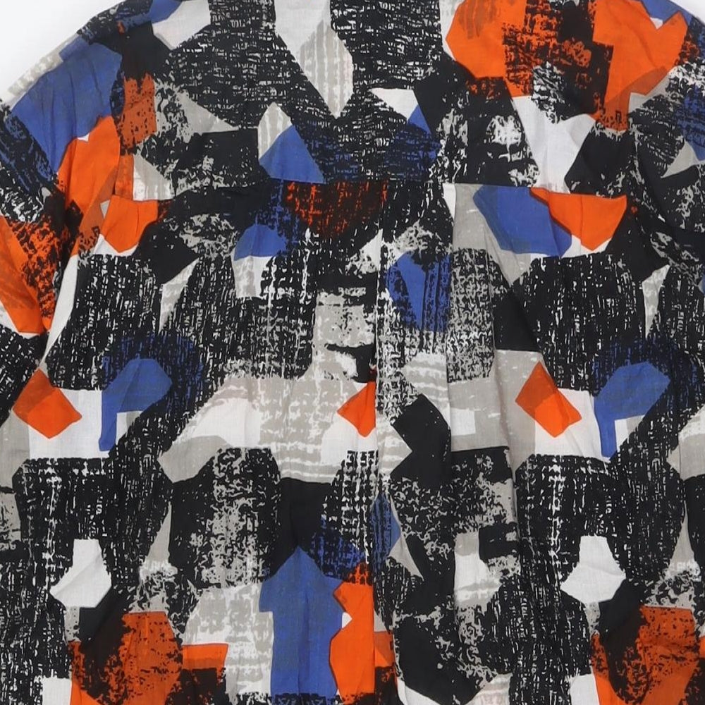 Two Danes Womens Multicoloured Cotton Shirt Dress Size M Collared Button