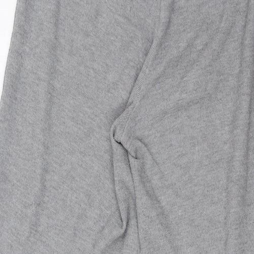 Zara Womens Green Polyester Trousers Size S L28 in Regular - Ribbed