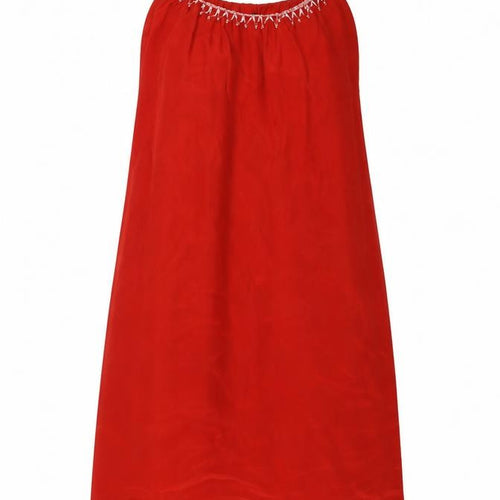 French Connection Womens Orange Silk A-Line Size 8 Scoop Neck - Beaded NeckLine