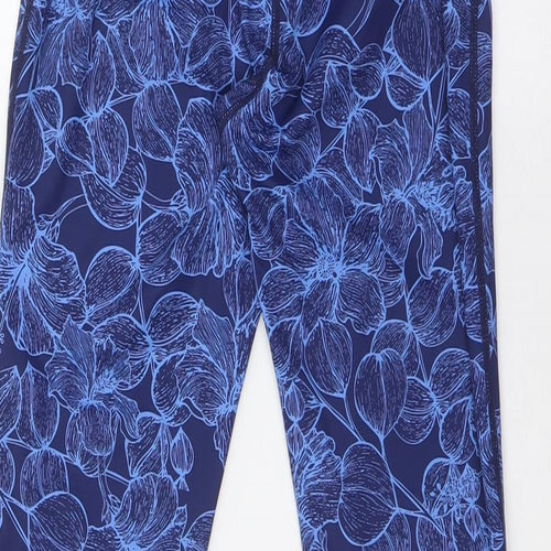 Mountain Warehouse Womens Blue Floral Polyester Jogger Leggings Size 8 L32 in