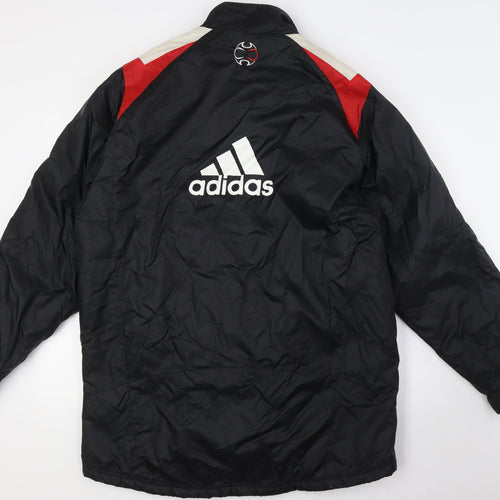 adidas Mens Black Overcoat Coat Size 38 Zip - Liverpool FC
