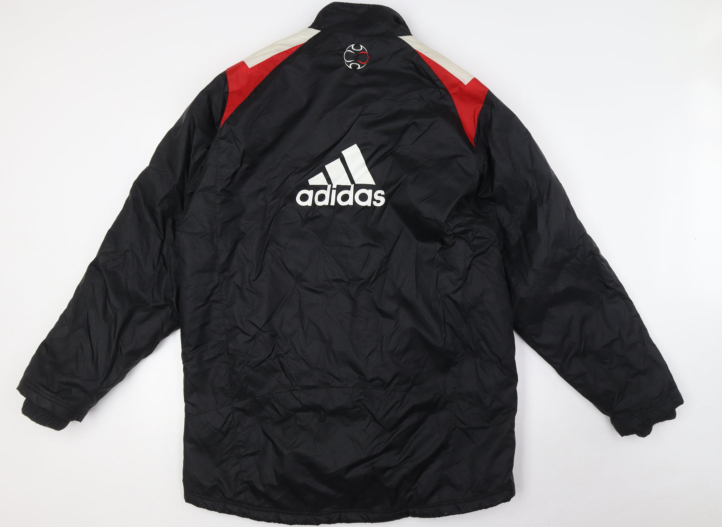 adidas Mens Black Overcoat Coat Size 38 Zip - Liverpool FC