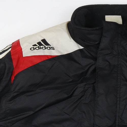 adidas Mens Black Overcoat Coat Size 38 Zip - Liverpool FC