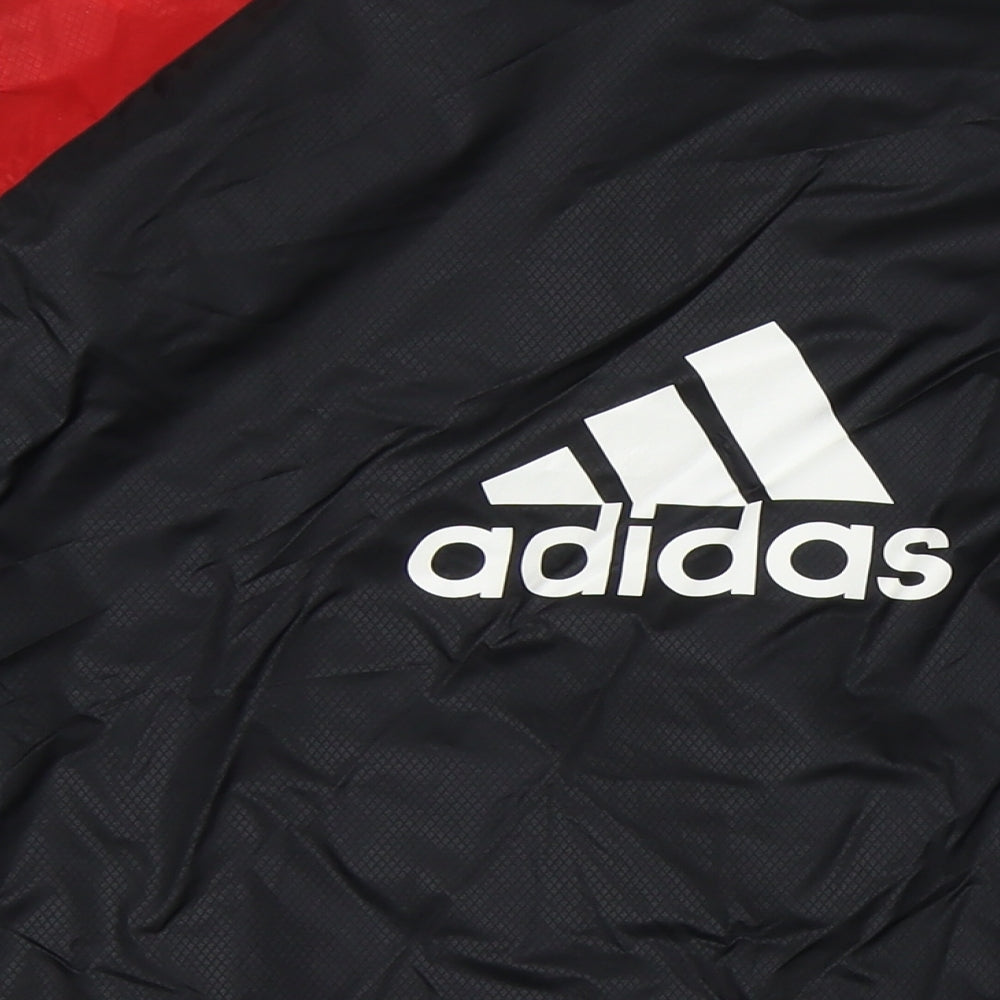 adidas Mens Black Overcoat Coat Size 38 Zip - Liverpool FC