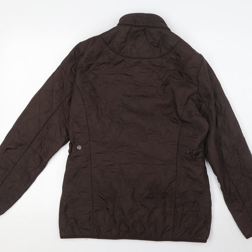 Barbour Womens Brown Jacket Size 10 Zip - Fleece Lined